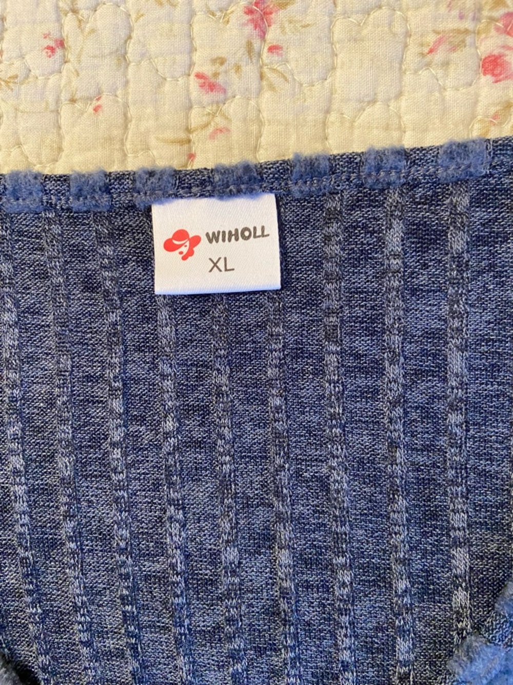 Blue Rib Knit Tunic Top - Picture 5 of 7